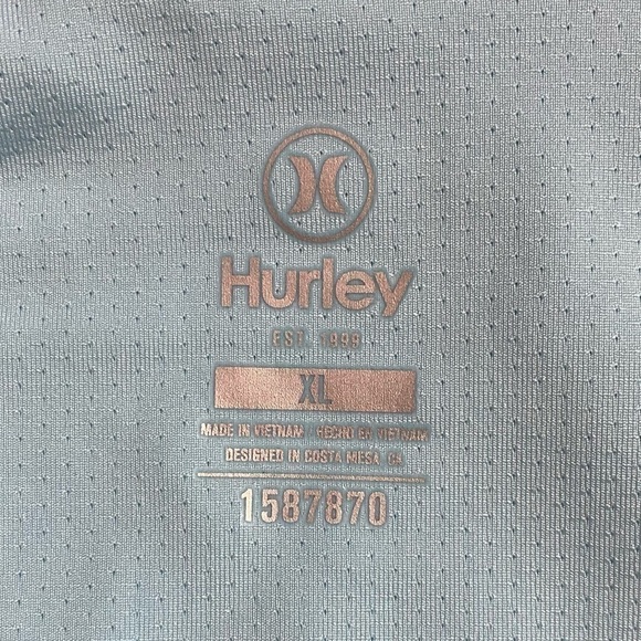 Hurley Performance Hoodie Men’s X-Large Light Blue Surf & Sport Beach Bum NWT - Picture 6 of 9